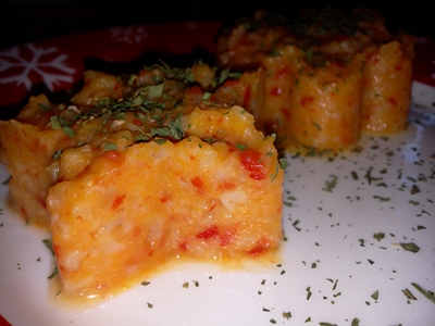 Bulgur cu ardei copți și dovleac plăcintar