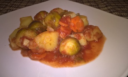 Mâncărică cu varză de Bruxelles și cartofi