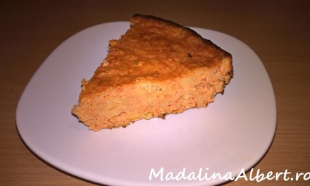 Budincă cu ardei copți, porumb și ricotta